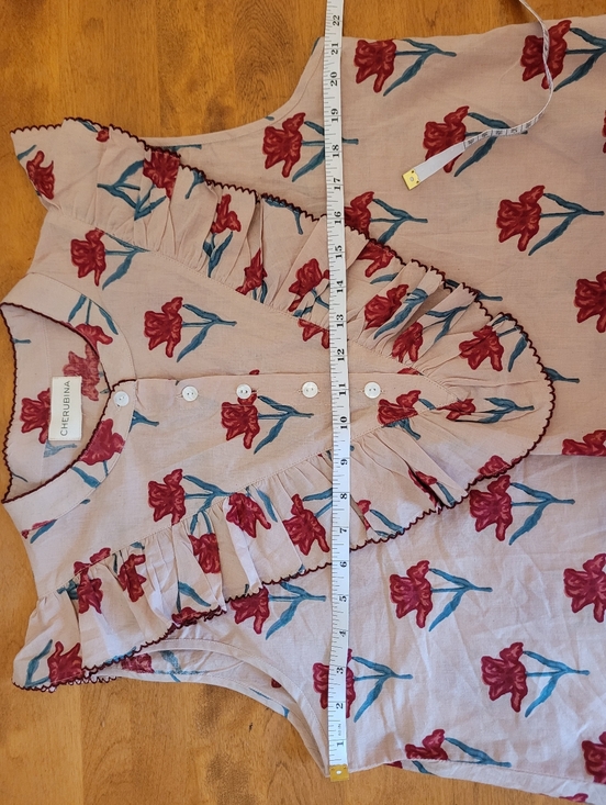 Pink Floral Ruffle Sleeveless Top - Picture 5 of 7